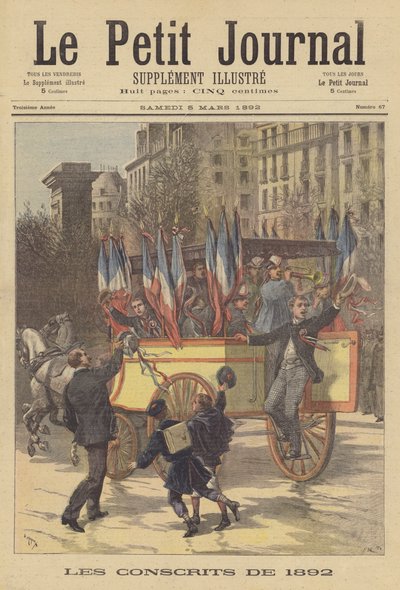 French Army conscripts of 1892 by French School
